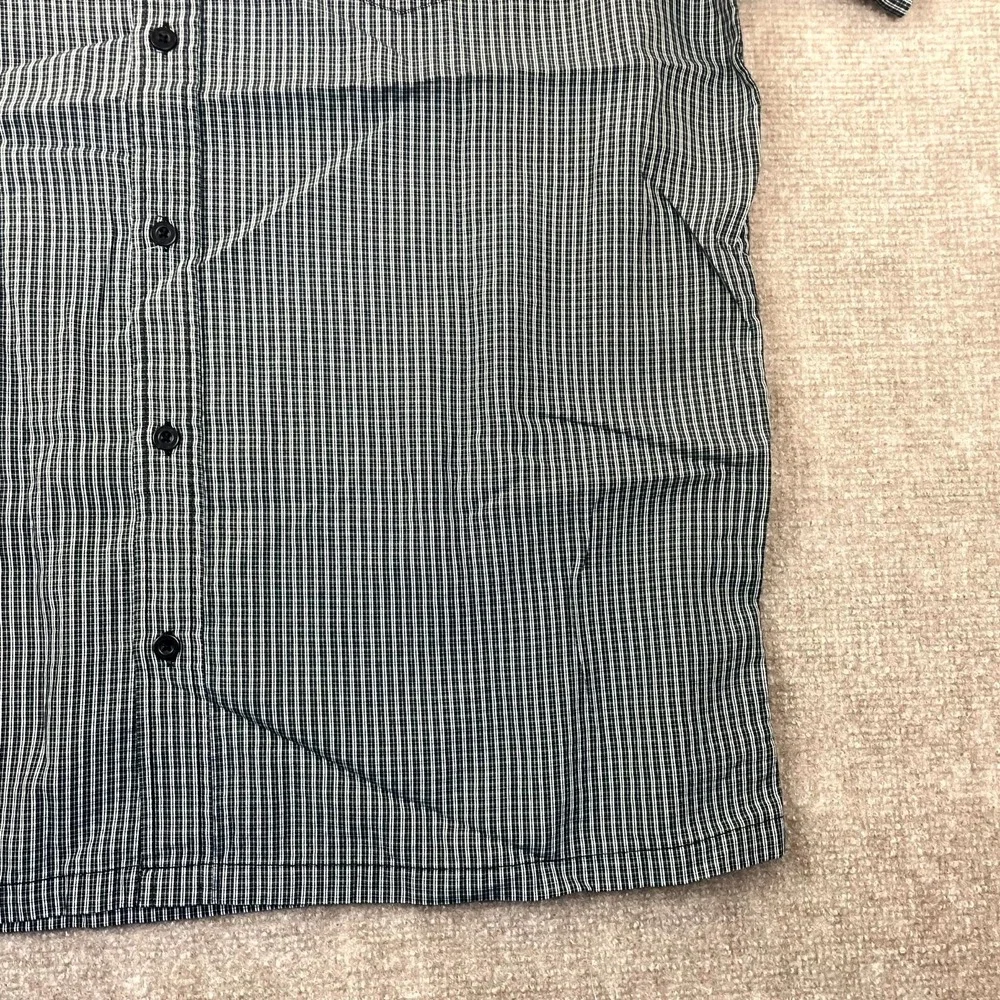 Jack O'Neill Casual Shirt Men 2XL Black Plaid Short Sleeve Classic Fit Button Up